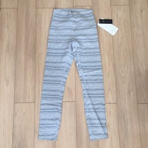 Light grey striped high times lululemon yoga pants